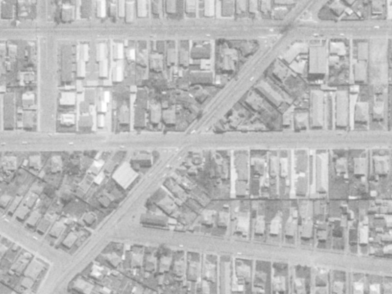 576 Cashel Street from the air, 1975-1979