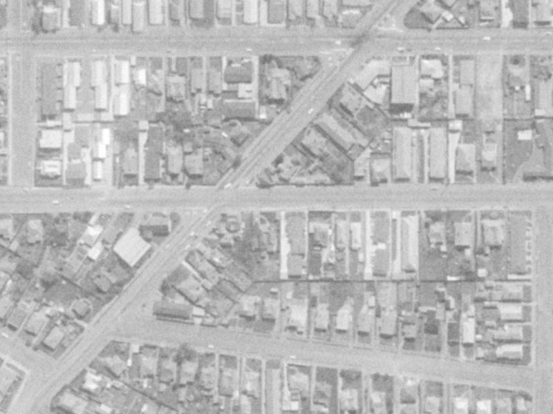 580 Cashel Street from the air, 1975-1979