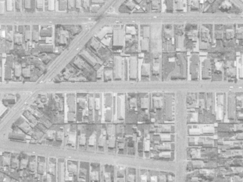 600 Cashel Street from the air, 1975-1979