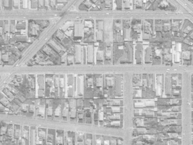 608 Cashel Street from the air, 1975-1979