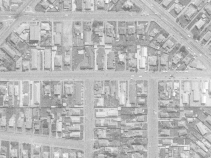624 Cashel Street from the air, 1975-1979