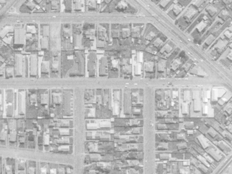 628 Cashel Street from the air, 1975-1979