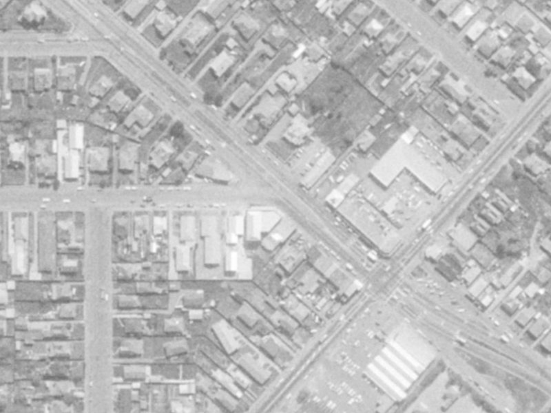 218A Linwood Avenue from the air, 1975-1979