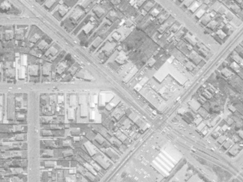 227-233 Linwood Avenue from the air, 1975-1979