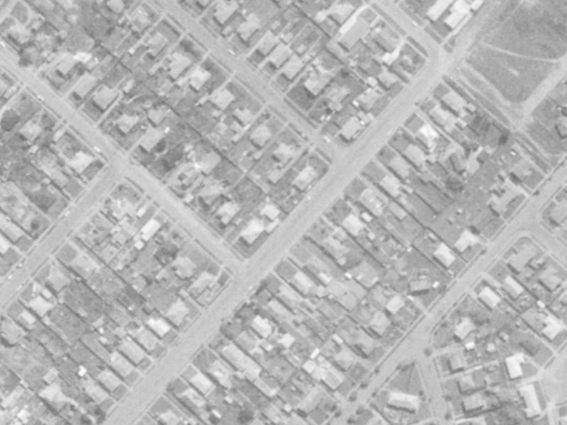 48A Russell Street from the air, 1975-1979