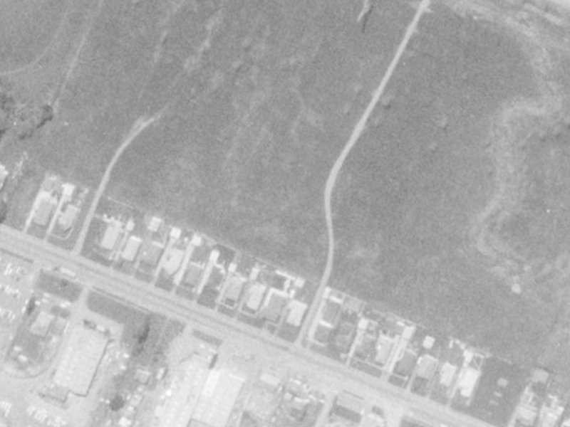 54A Showgate Avenue from the air, 1975-1979