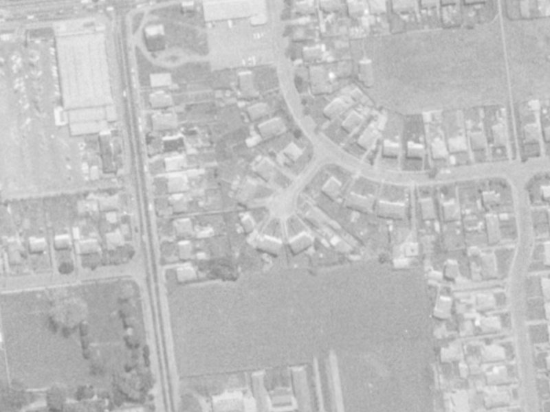 Tiora Place from the air, 1975-1979