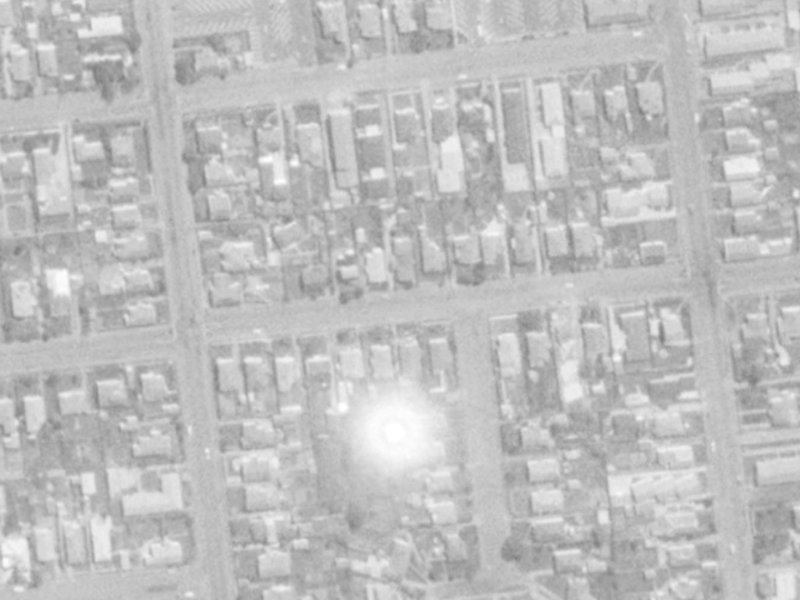 67 Peverel Street from the air, 1975-1979