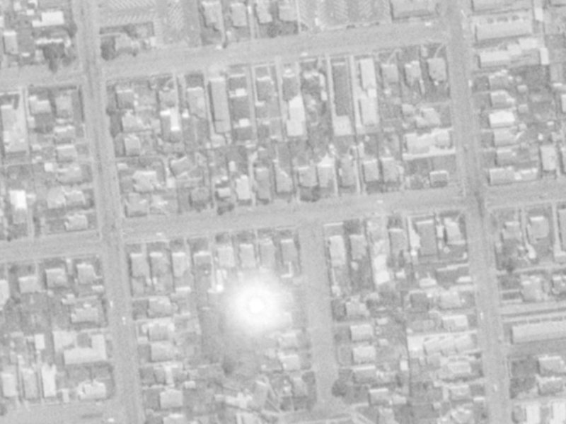 68 Peverel Street from the air, 1975-1979