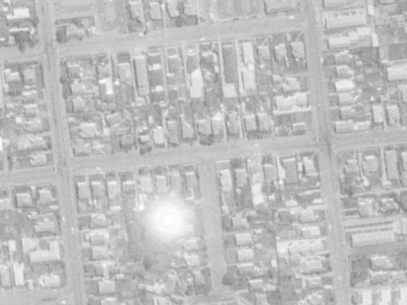 2–4 Broadbent Street from the air, 1975-1979