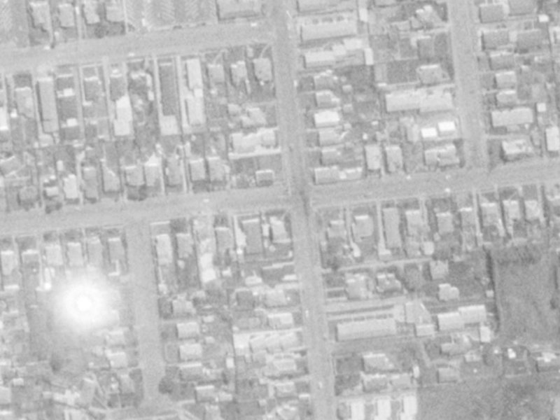 53 Peverel Street from the air, 1975-1979