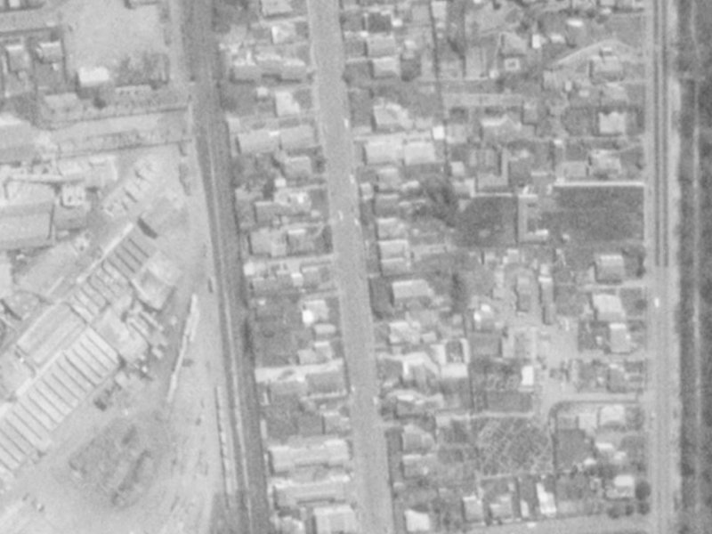 40-42 Brockworth Place from the air, 1975-1979