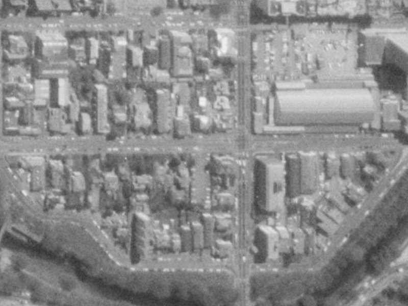 38 Cashel Street from the air, 1975-1979