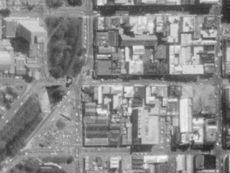 90 Cashel Street from the air, 1975-1979