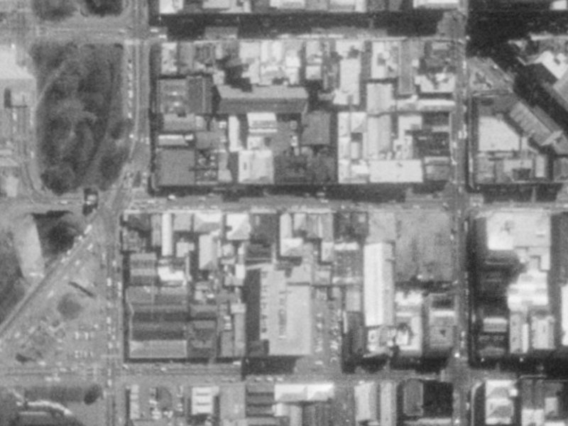 101/110 Cashel Street from the air, 1975-1979