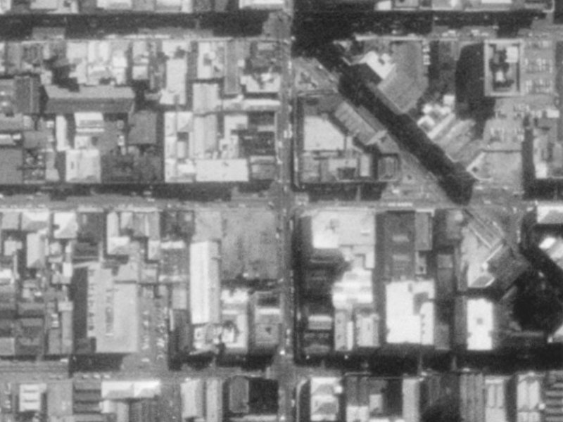 146 Cashel Street from the air, 1975-1979