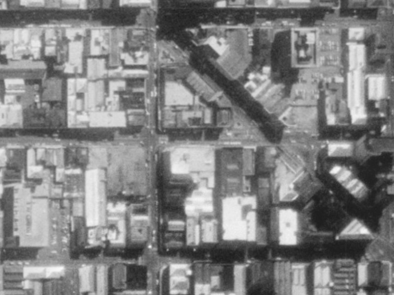 150 Cashel Street from the air, 1975-1979