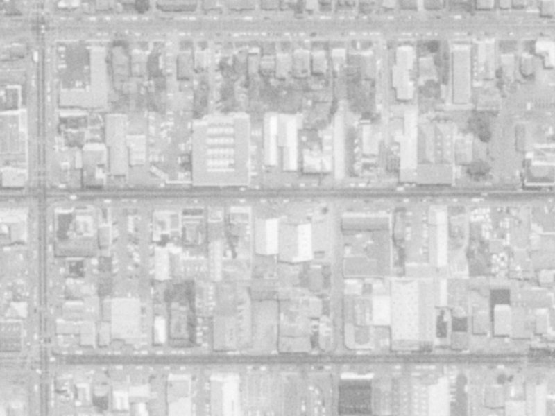 306 Cashel Street from the air, 1975-1979