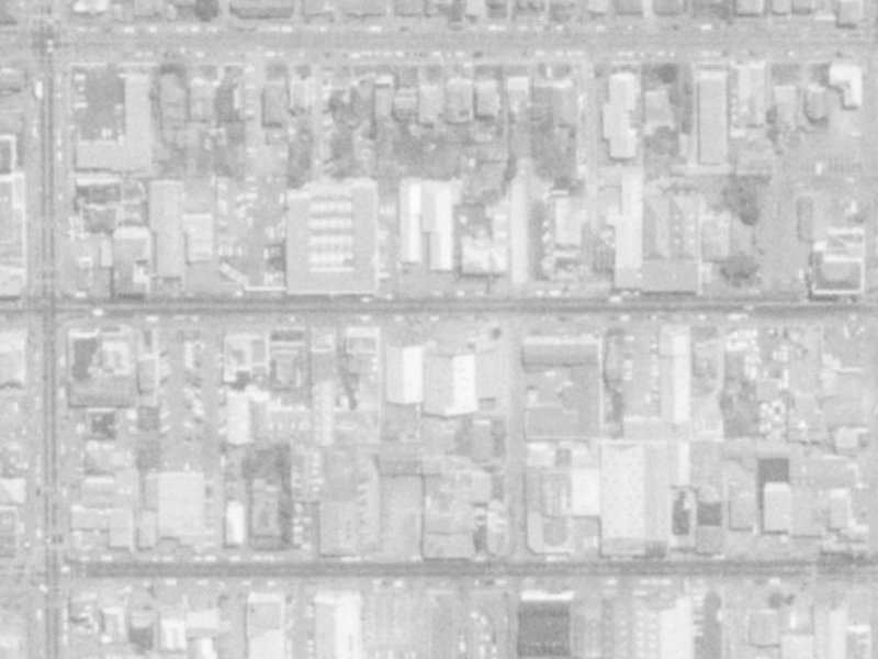 310 Cashel Street from the air, 1975-1979