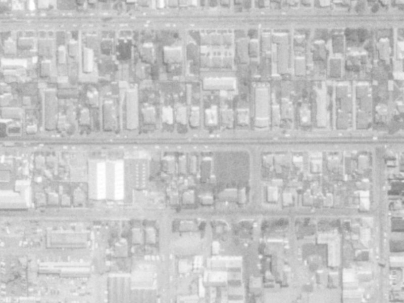 392b Cashel Street from the air, 1975-1979