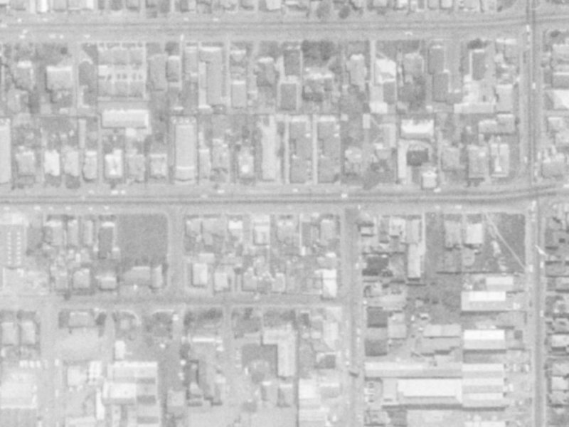 418 Cashel Street from the air, 1975-1979