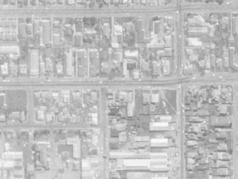 430 Cashel Street from the air, 1975-1979
