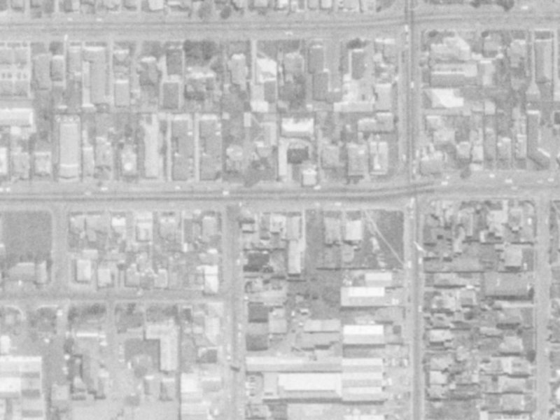 432 Cashel Street from the air, 1975-1979