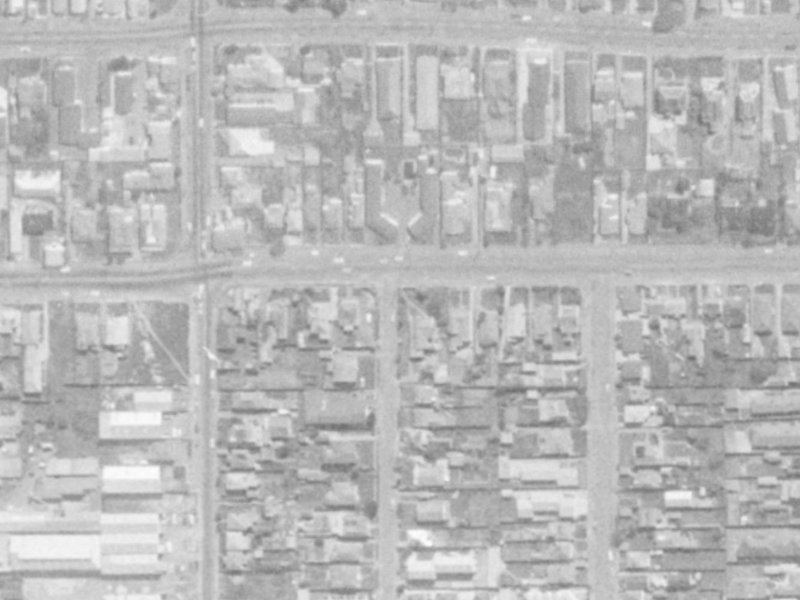 464 Cashel Street from the air, 1975-1979