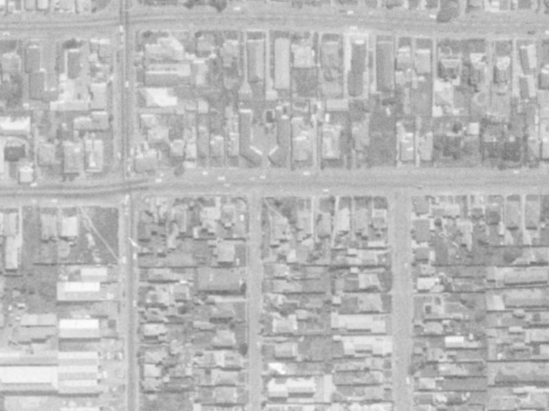 468 Cashel Street from the air, 1975-1979