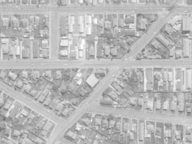 566 Cashel Street from the air, 1975-1979