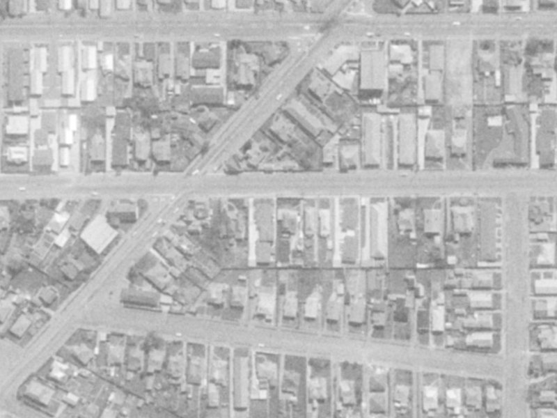 588 Cashel Street from the air, 1975-1979