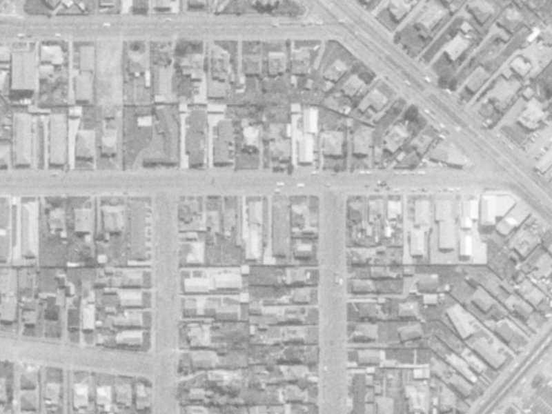 632 Cashel Street from the air, 1975-1979