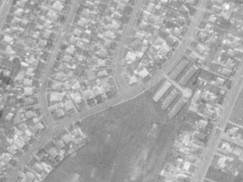 Manurere Street from the air, 1975-1979