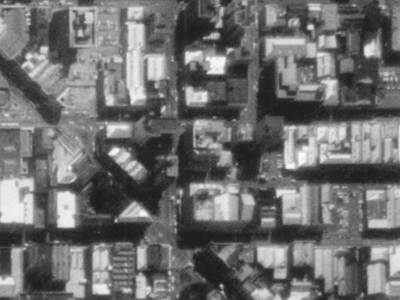 134 Manchester Street from the air, 1975-1979