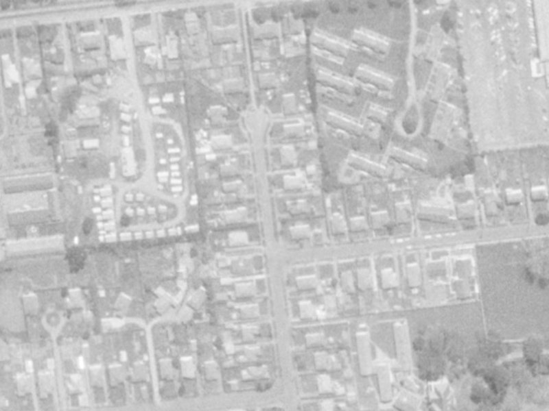 24 Ballantyne Avenue from the air, 1975-1979