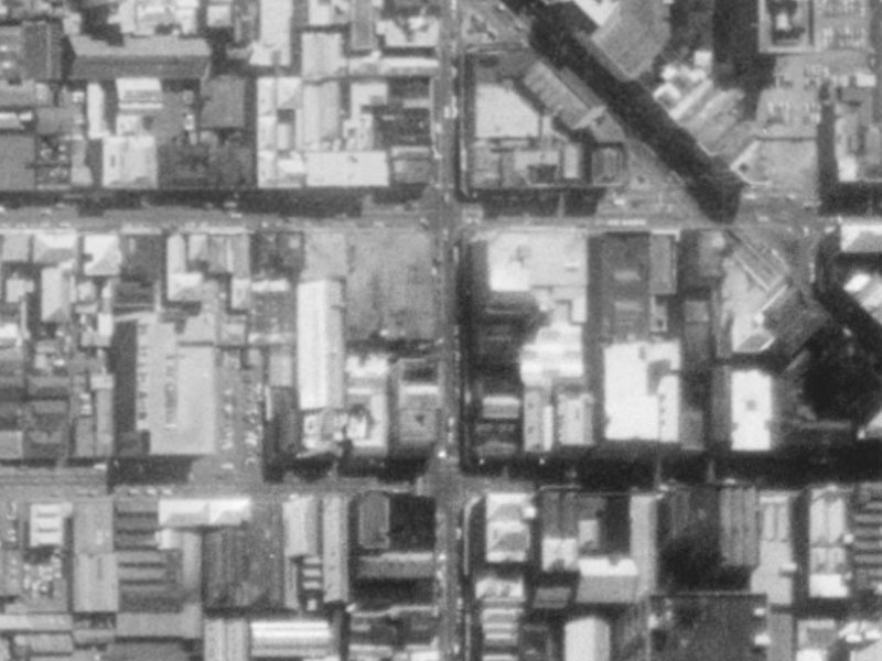665 Colombo Street from the air, 1975-1979