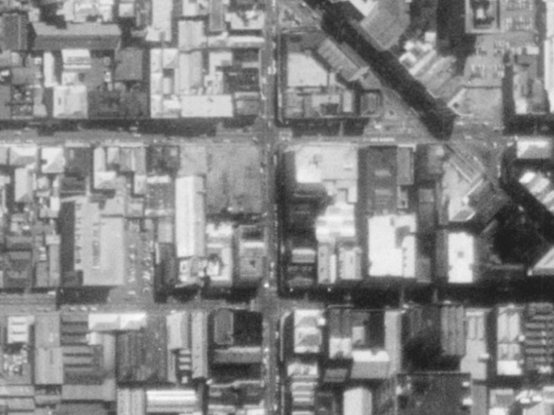 680 Colombo Street from the air, 1975-1979