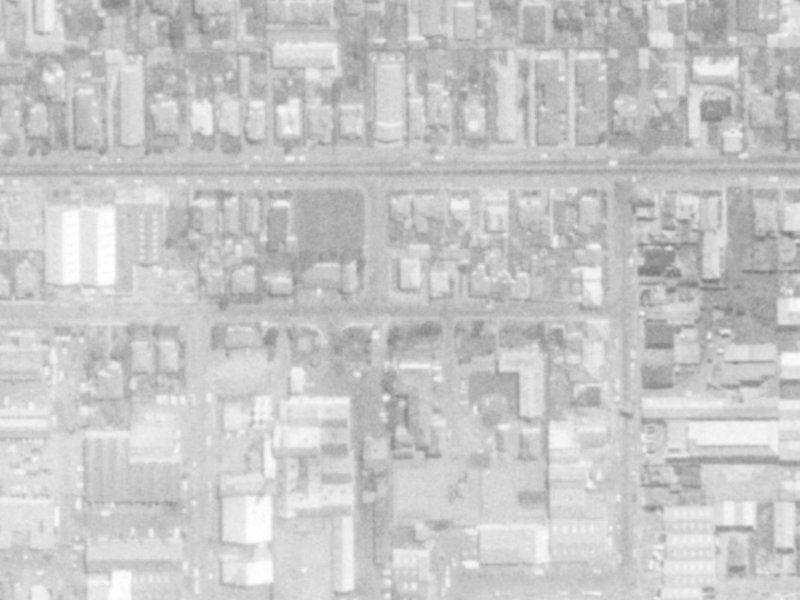 Raglan Street from the air, 1975-1979