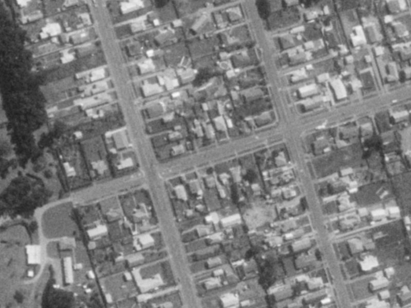 Halsey Street from the air, 1975-1979