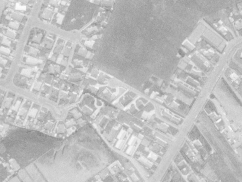 Sycamore Lane from the air, 1975-1979