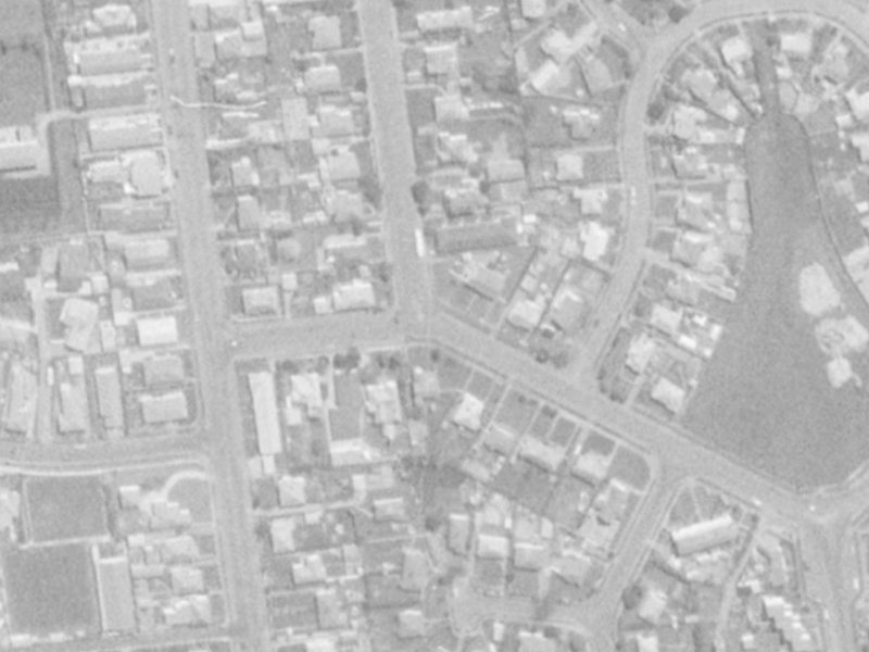 158A Peverel Street from the air, 1975-1979