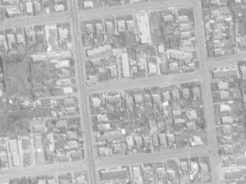 25 Burdale Street from the air, 1975-1979