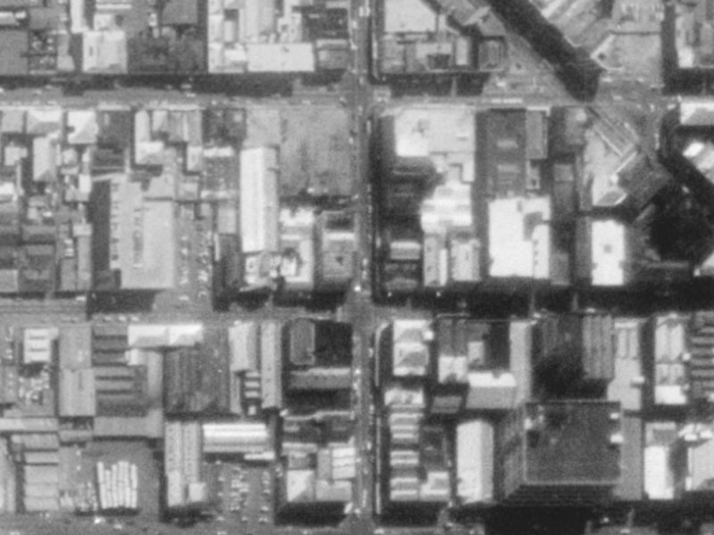 655 Colombo Street from the air, 1975-1979