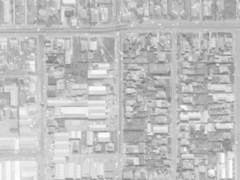 Stanmore Road from the air, 1975-1979