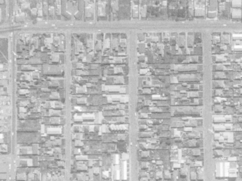 31 Percy Street from the air, 1975-1979