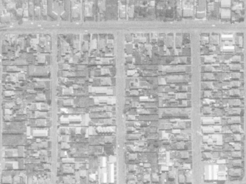 30 Percy Street from the air, 1975-1979