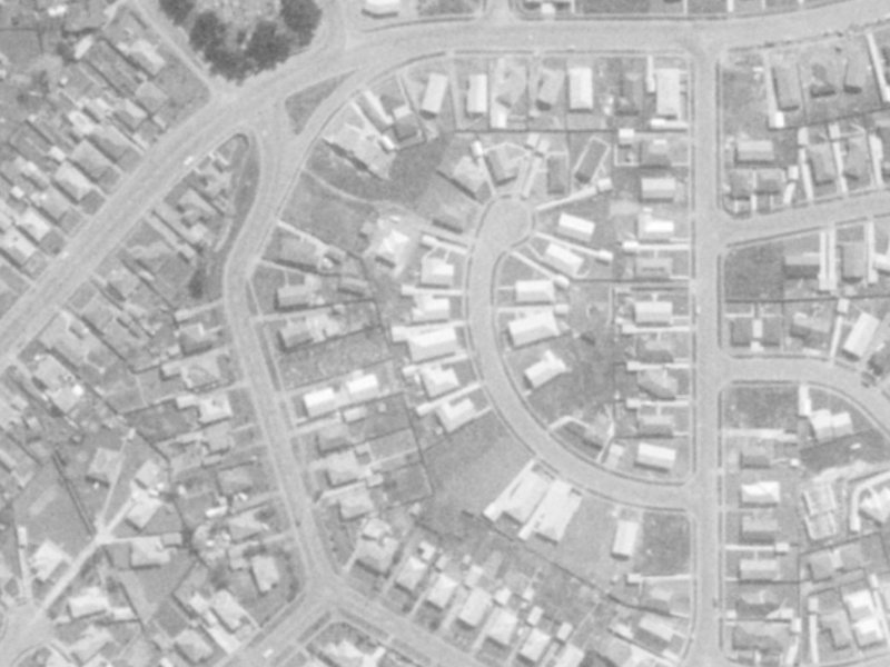 21 Pateke Place from the air, 1975-1979