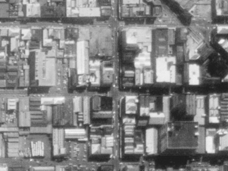 653 Colombo Street from the air, 1975-1979