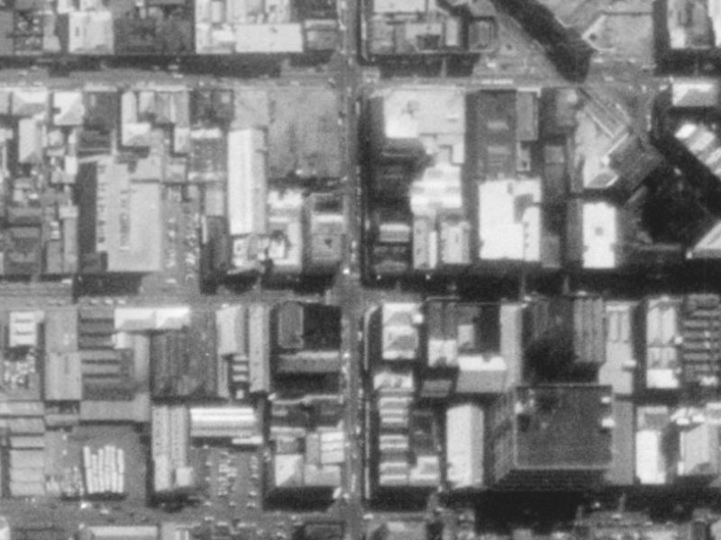 664 Colombo Street from the air, 1975-1979