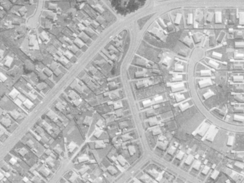 55 McGregors Road from the air, 1975-1979
